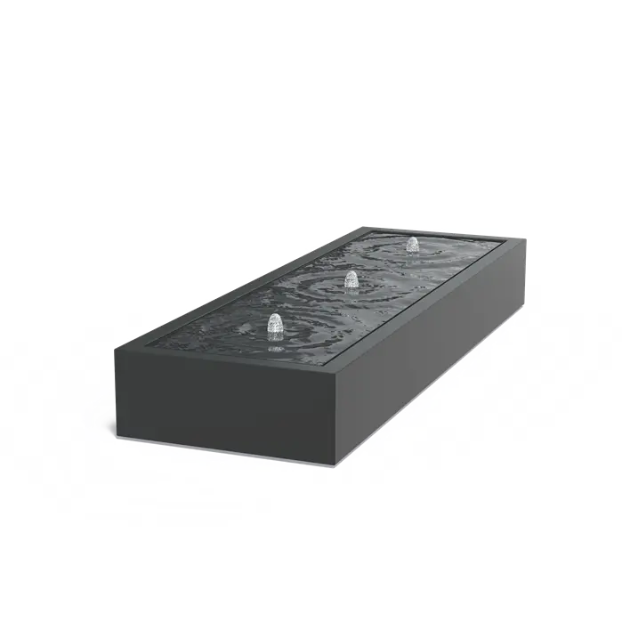 Wassertisch mit LED-Beleuchtung & Pumpe | 300 x 80 x 40 cm | Aluminium