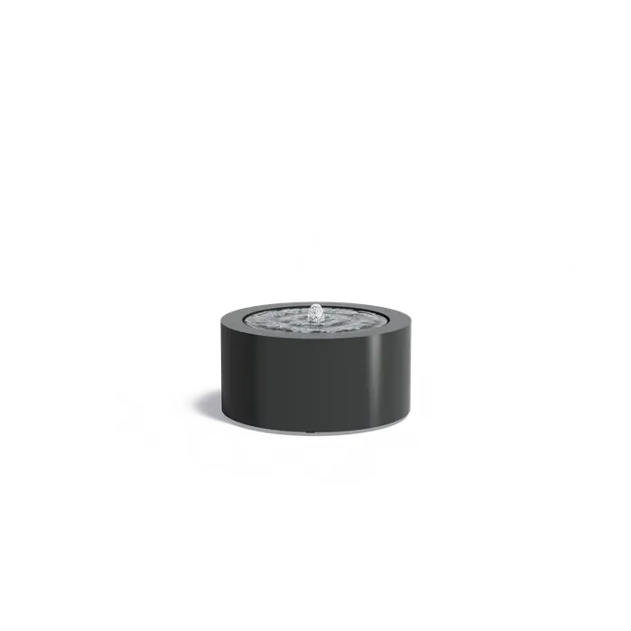 Aluminium watertafel incl. pomp + LED-verlichting | ø 80 x 40 cm