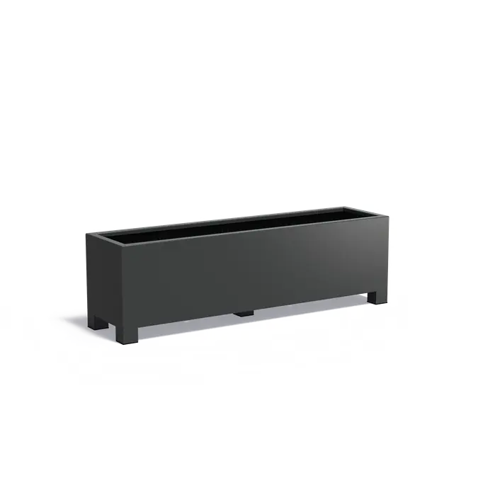 Aluminium plantenbak met poten AFP22