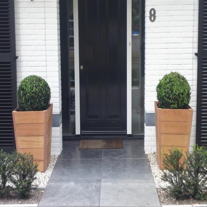 Taps hardhouten plantenbak HO