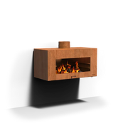 Enok wandmodel buitenhaard corten