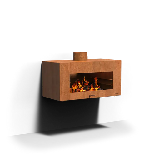 Enok wandmodel buitenhaard corten