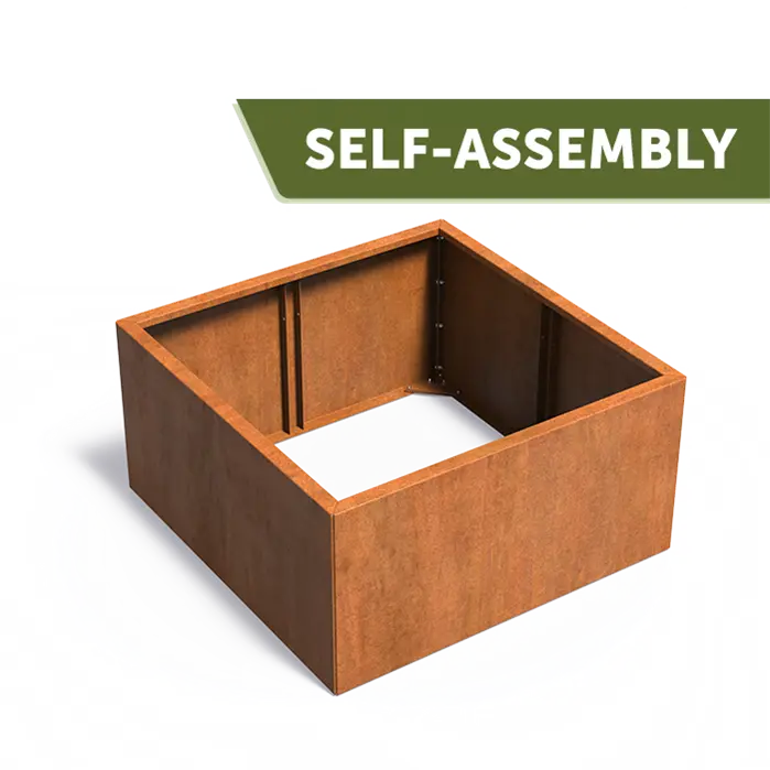 Cortenstahl Pflanzkübel Carrez CONNECT ohne Boden | 120 x 120 x 60 cm