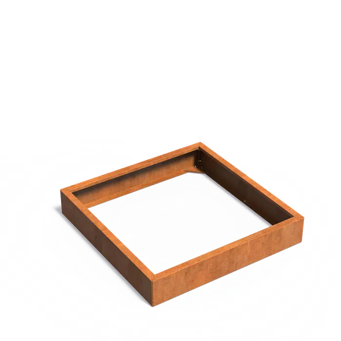 Cortenstahl Pflanzkübel Carrez CONNECT ohne Boden | 120 x 120 x 20 cm