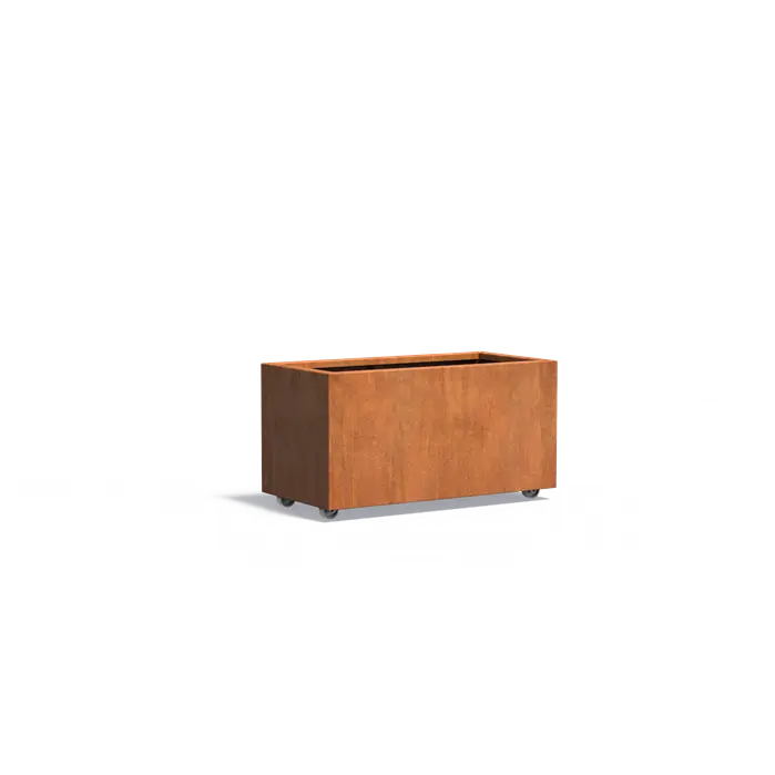 Carrez corten met wielen CAWL23.3