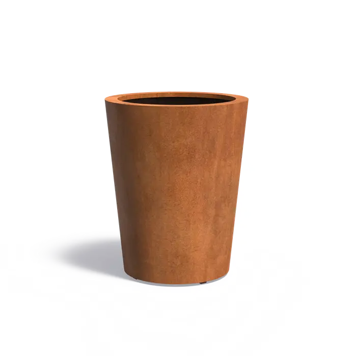 Conic planter corten CC6