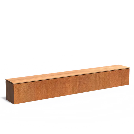 Cortenstaal sokkel met zitting CKW29