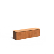 Cortenstaal sokkel met zitting CKW31