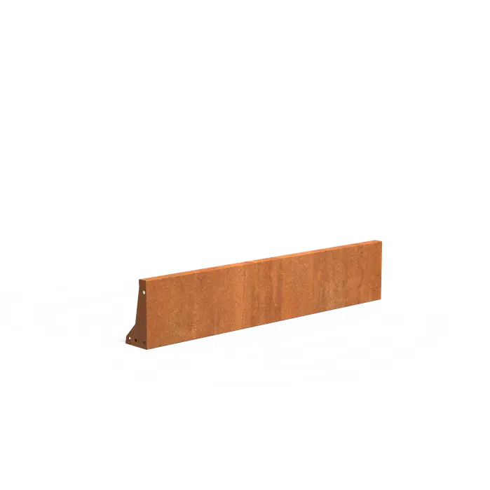Stützwand – Gerade | 100 × 15 x 30 cm | Cortenstahl