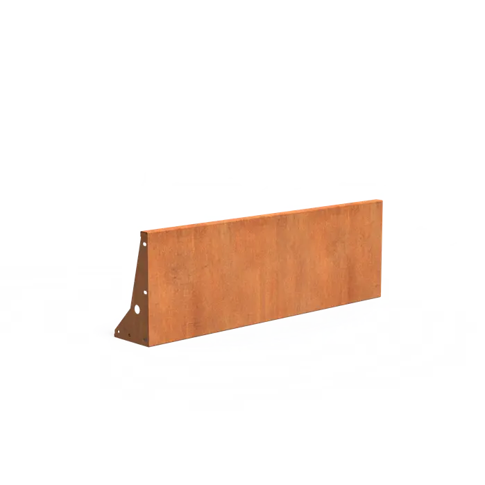 Stützwand - Gerade | 150 x 25 x 50 cm | Cortenstahl