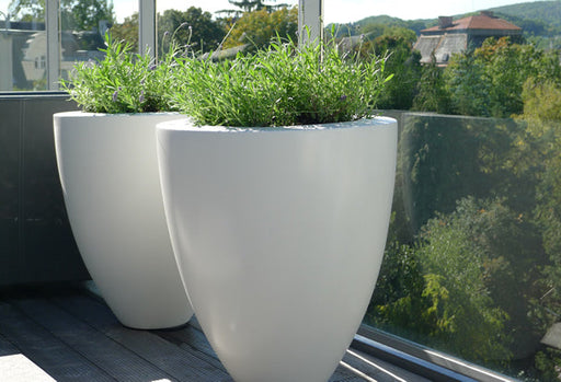 Canna plantenbak polyester wit