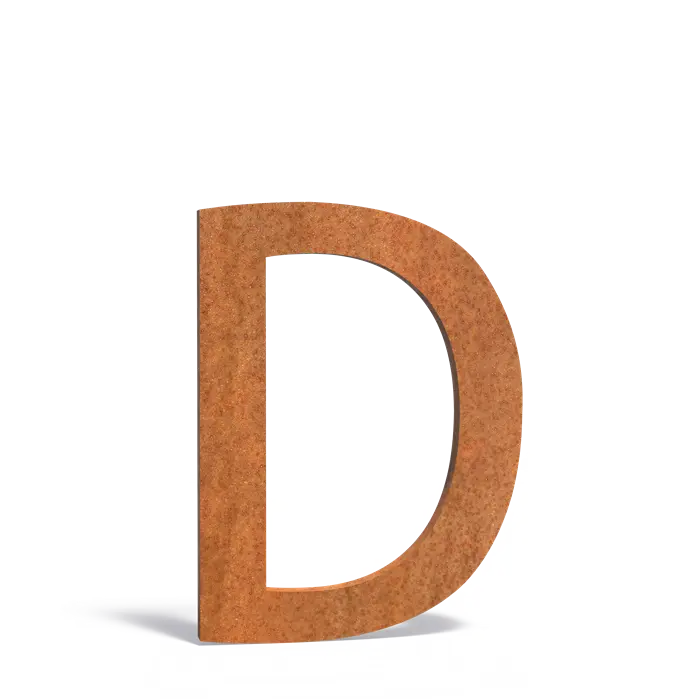 Cortenstahl Buchstabe - D | 70 x 5 x 90 mm