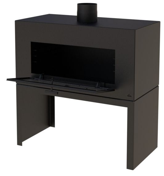 Enok staande tuinhaard met extra deur