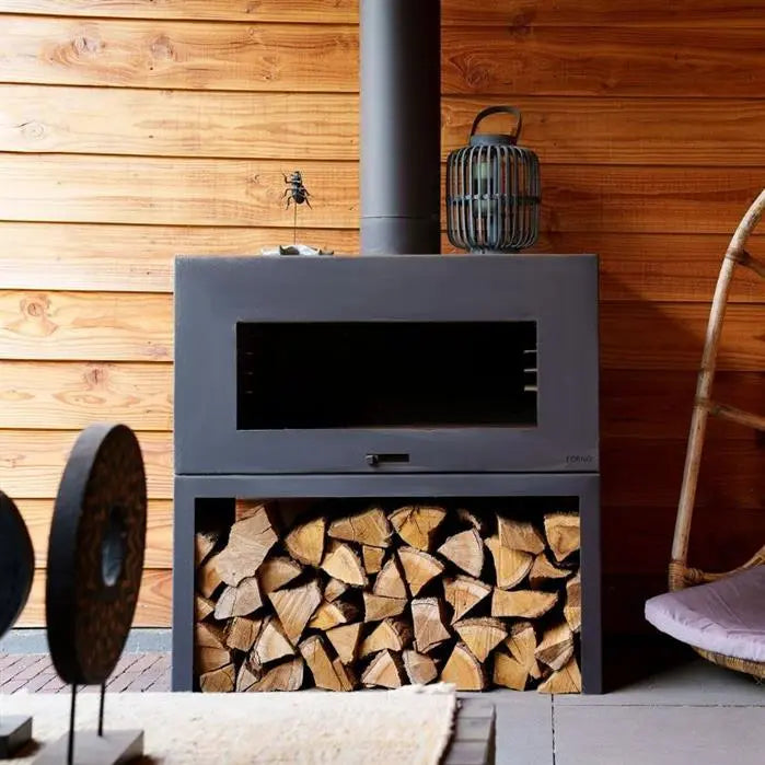 ENOK buitenhaard zwart gecoat BK2GA.200