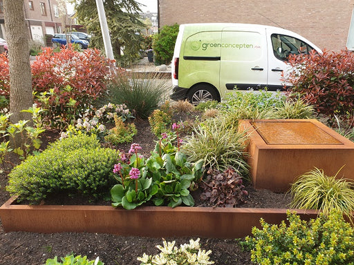 Corten keerwand groenconcepten