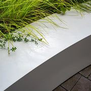 Aluminium keerwand met brede zitrand 2