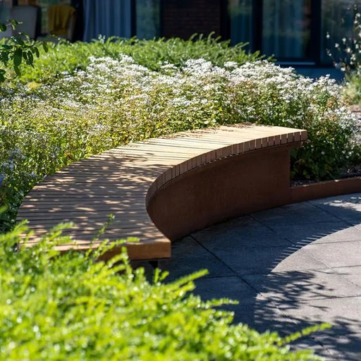 Hardhouten Garapa zitting met ronding