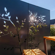 tuinpaneel gecoat met motief