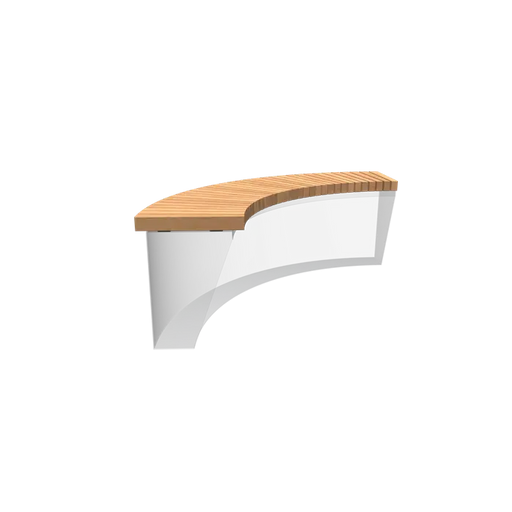 Garapa zitting buitenbocht RS.BS.CO1500