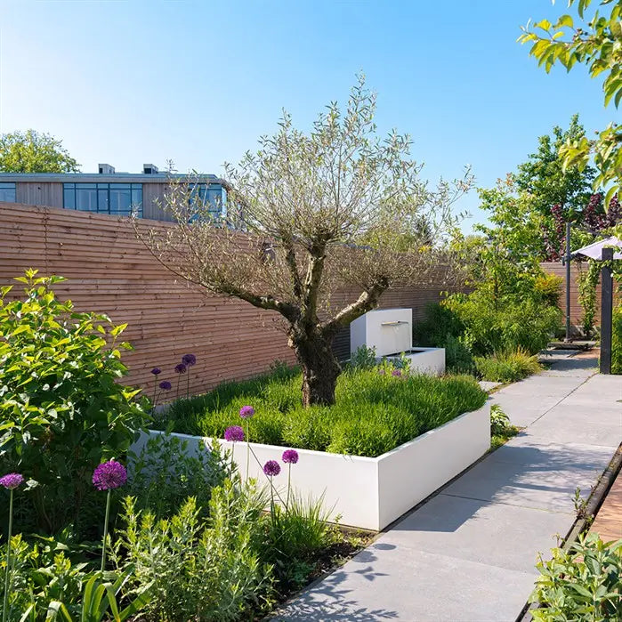 Aluminium plantenbak en vijver