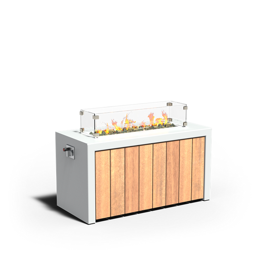 Adezz aluminium vuurtafel met hout VBAW5