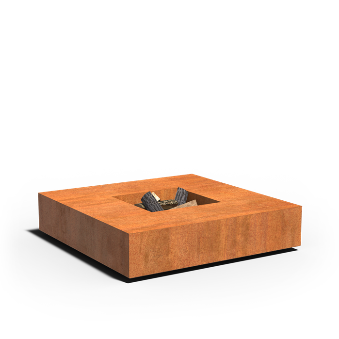 Forno cortenstaal vuurtafel vierkant