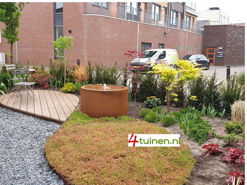 Cortenstaal watertafel sfeer