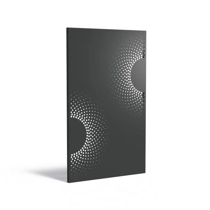 Gecoat staal paneel ABSTRACT met gelaserd motief (VPA2.4)