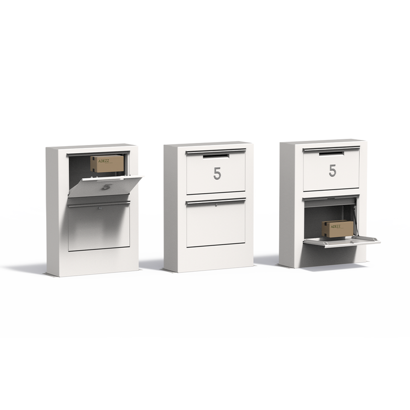 Aluminium pakketbrievenbus PACA 87 x 30 x 125 cm