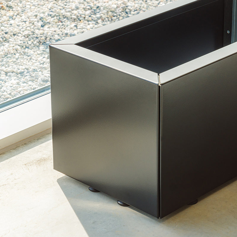 CARREZ Connect Pflanzkübel aus beschichtetem Stahl 200 x 100 x 80 cm ohne Boden