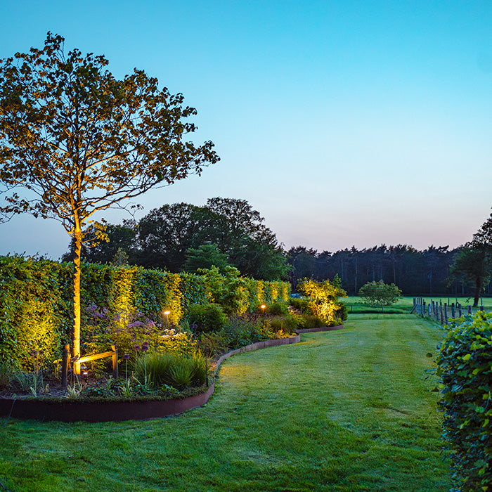 Rasenkante aus Cortenstahl gepresst | 2300 × 2 × 70 mm (Preis pro Stück)