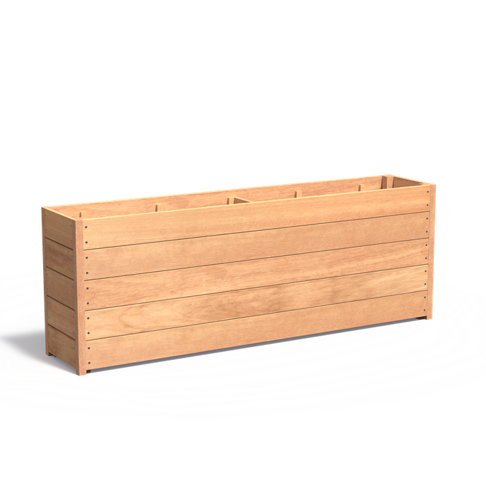 Hartholz Pflanzkübel CARREZ | 200 x 40 x 71,3 cm