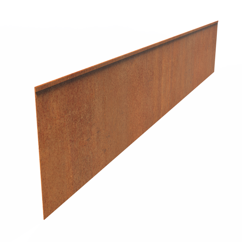 Rasenkante aus Cortenstahl gepresst | 2300 × 2 × 390 mm (Preis pro Stück)