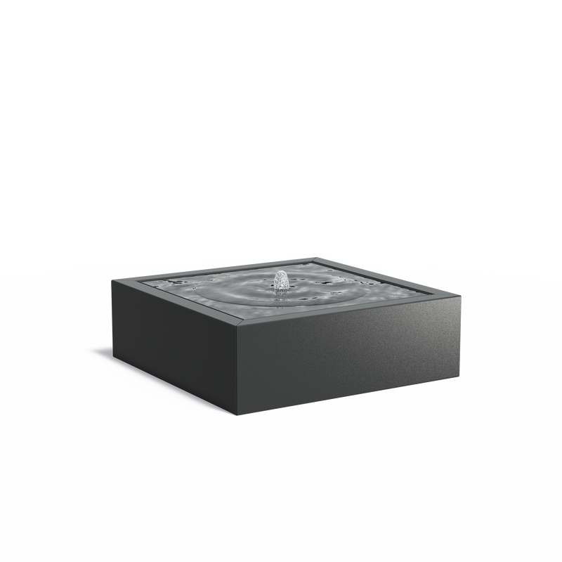 Aluminium watertafel 120 x 120 x 40 cm, incl. LED & pomp