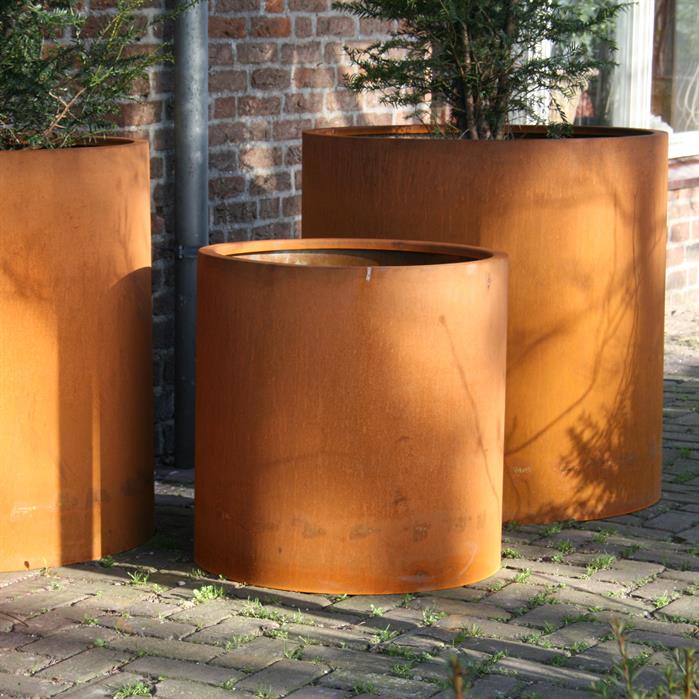 CIRCUM met bodem ø 200 × 60 cm - Cortenstaal plantenbak