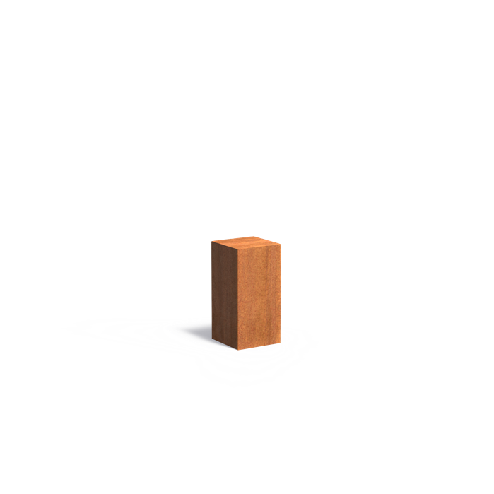 Sockel aus Cortenstahl | 30 x 30 x 60 cm