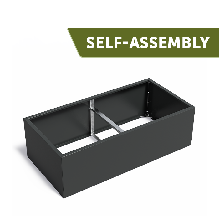 CARREZ Connect Pflanzkübel ohne Boden – pulverbeschichtet | 200 x 100 x 60 cm