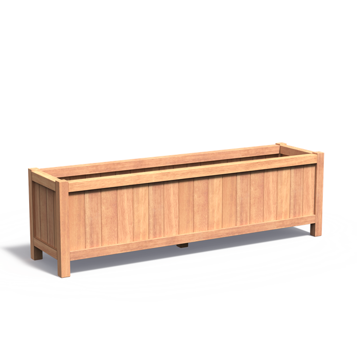 Hartholz-Pflanzkübel VALENCIA | 200 x 50 x 60 cm