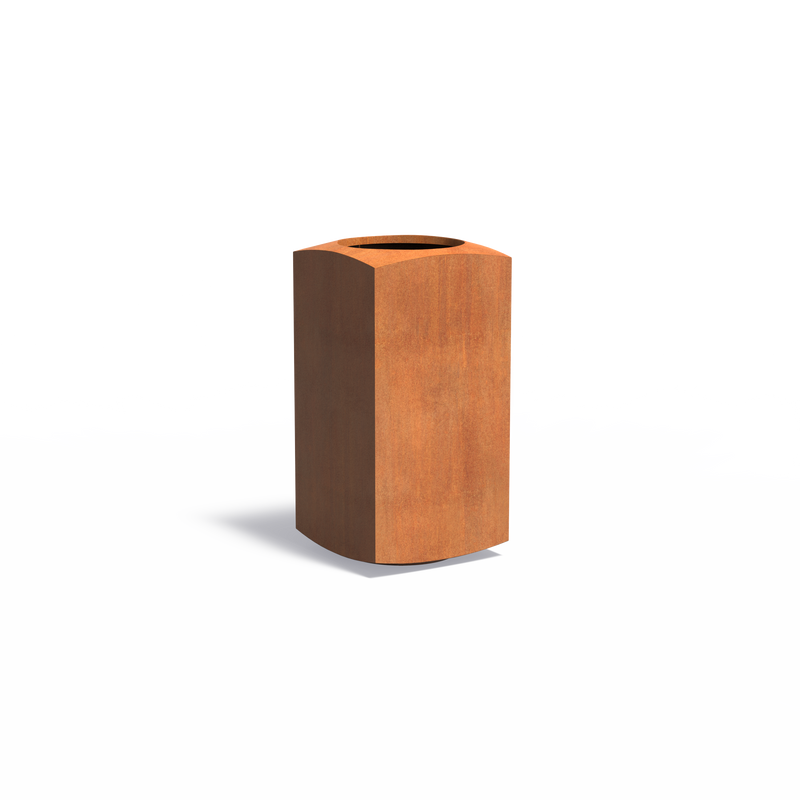 Cortenstahl Pflanzgefäß NOOA | 50 x 50 x 100 cm