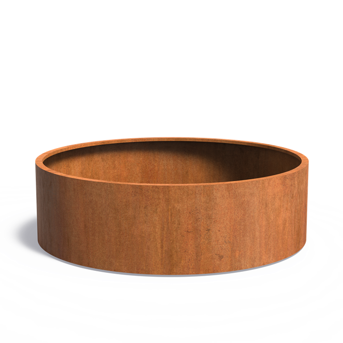 CIRCUM met bodem ø 200 × 60 cm - Cortenstaal plantenbak