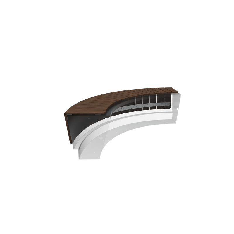 Bamboe zitting REVERT buitenbocht 212,9 x 72,2 x 35,8 cm
