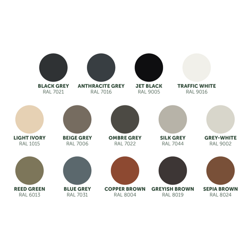 RAL kleuren warm