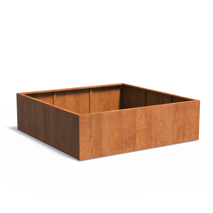 CARREZ vierkante cortenstaal plantenbak 200x200x60