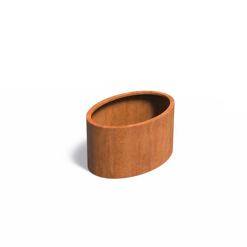 Cortenstahl Pflanzkübel Ellipse ohne Boden | 120 x 80 x 60 cm