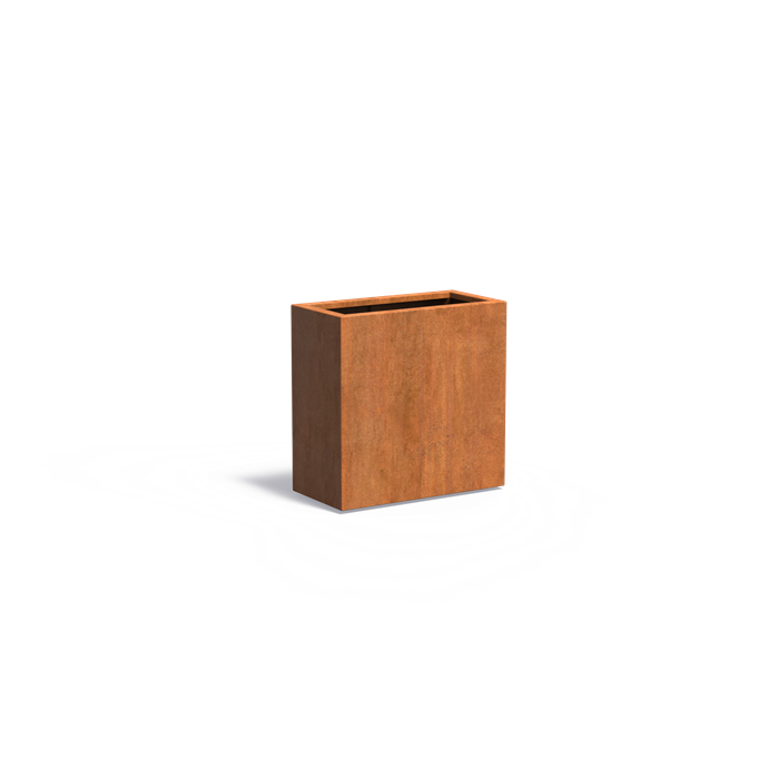 Cortenstahl Pflanzkübel CARREZ mit Boden | 80 x 40 x 80 cm