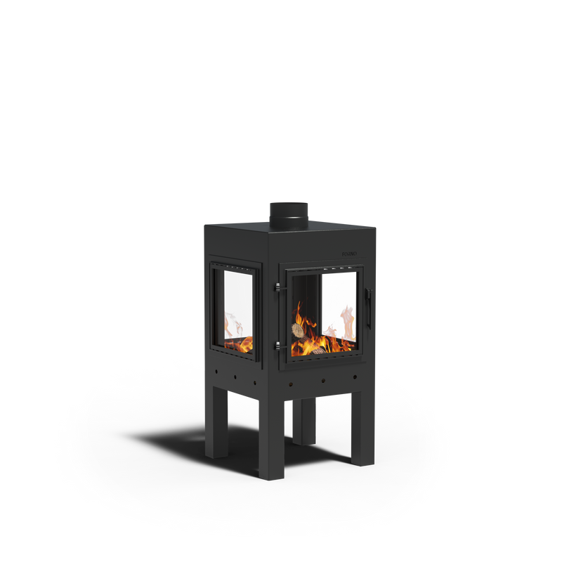 DIGNA Gartenkamin - Stahl (HR-coating) | 50 × 50 × 95 cm