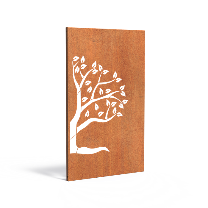 Cortenstahl Sichtschutzpaneel ABSTRACT (CPA2.2) | 110 x 180 cm