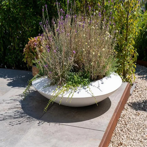 Planter Malva polyester wit