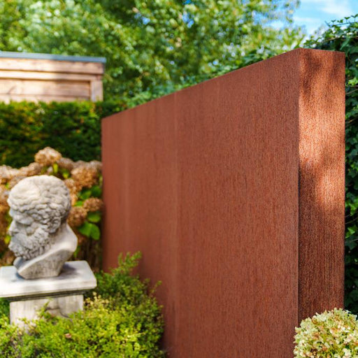Adezz aanzicht corten tuinmuur 