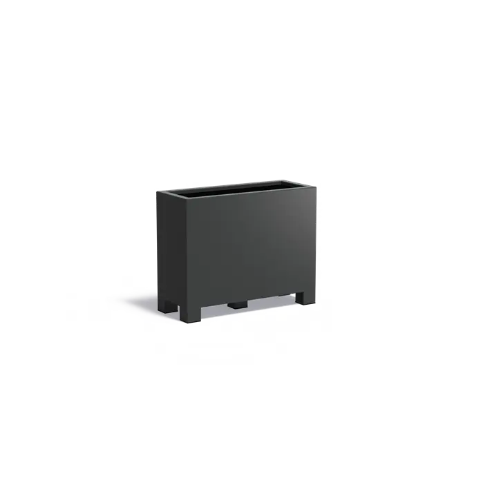 Aluminium plantenbak met poten AFP24.3